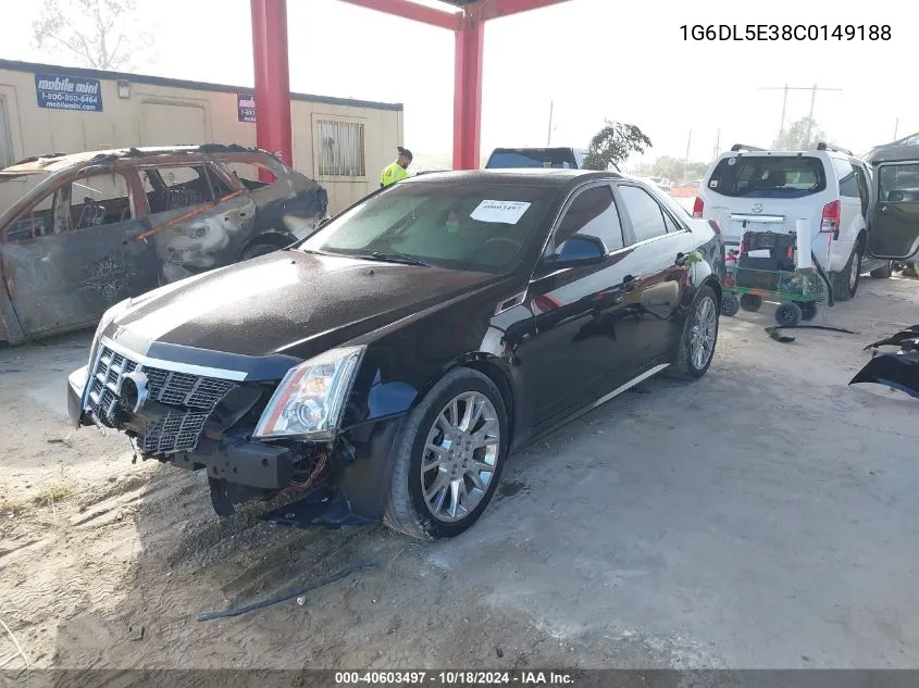 2012 Cadillac Cts Performance VIN: 1G6DL5E38C0149188 Lot: 40603497