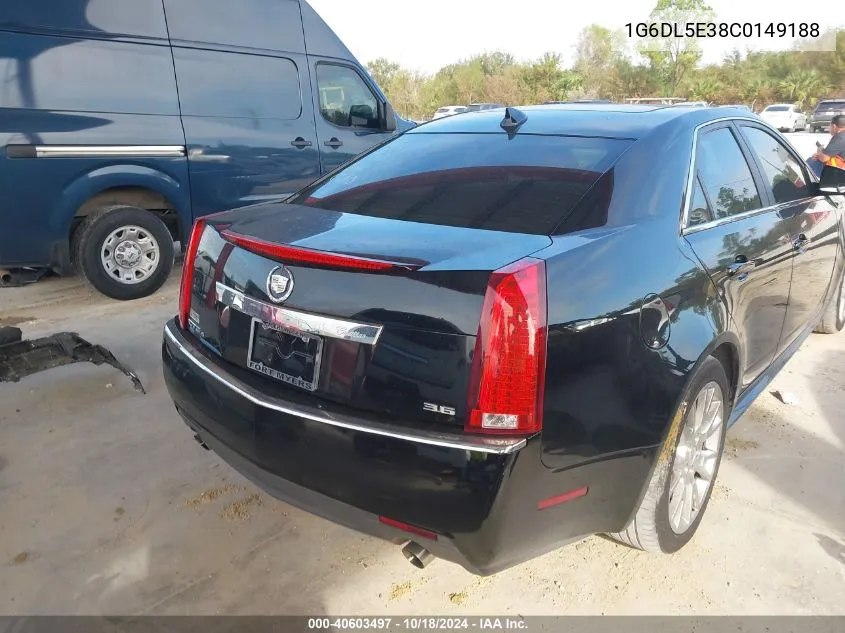 2012 Cadillac Cts Performance VIN: 1G6DL5E38C0149188 Lot: 40603497