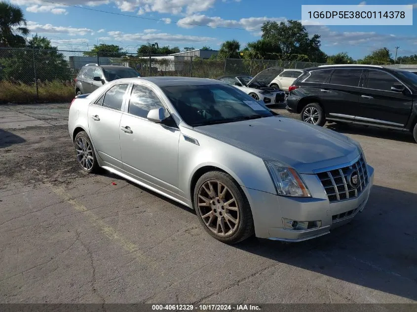 2012 Cadillac Cts Premium VIN: 1G6DP5E38C0114378 Lot: 40612329