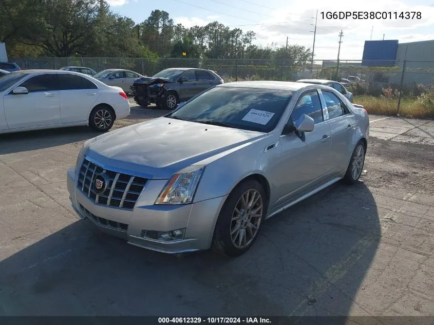 2012 Cadillac Cts Premium VIN: 1G6DP5E38C0114378 Lot: 40612329