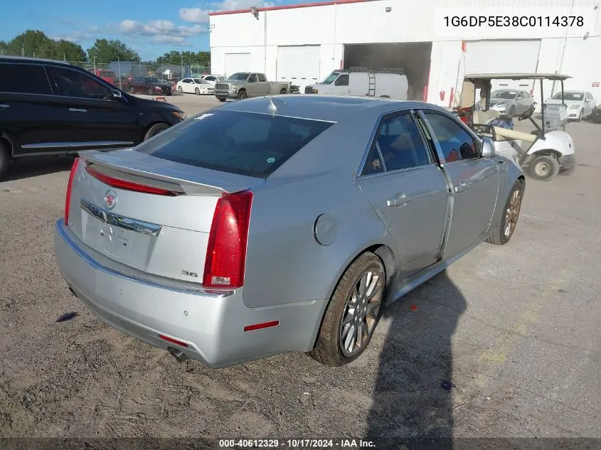 2012 Cadillac Cts Premium VIN: 1G6DP5E38C0114378 Lot: 40612329