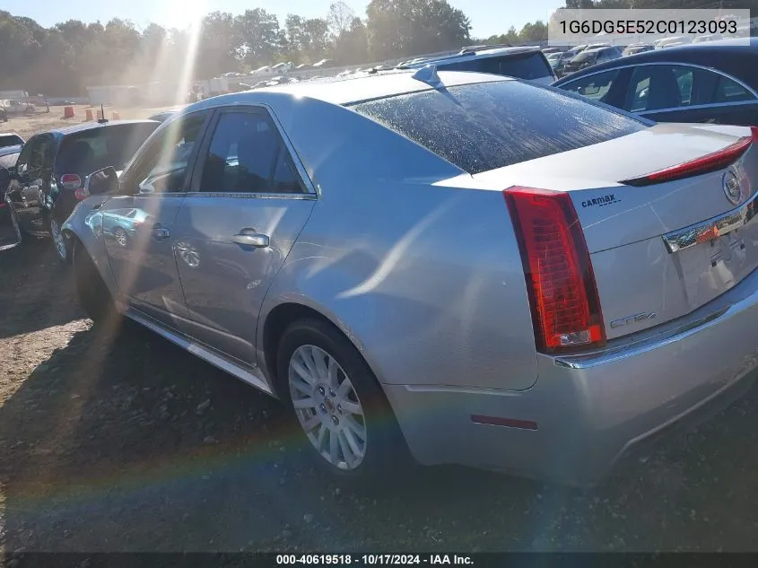 2012 Cadillac Cts Luxury VIN: 1G6DG5E52C0123093 Lot: 40619518