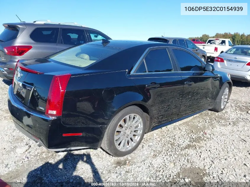 2012 Cadillac Cts Premium VIN: 1G6DP5E32C0154939 Lot: 40636763