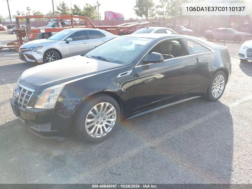 2012 Cadillac Cts Standard VIN: 1G6DA1E37C0110137 Lot: 40648097