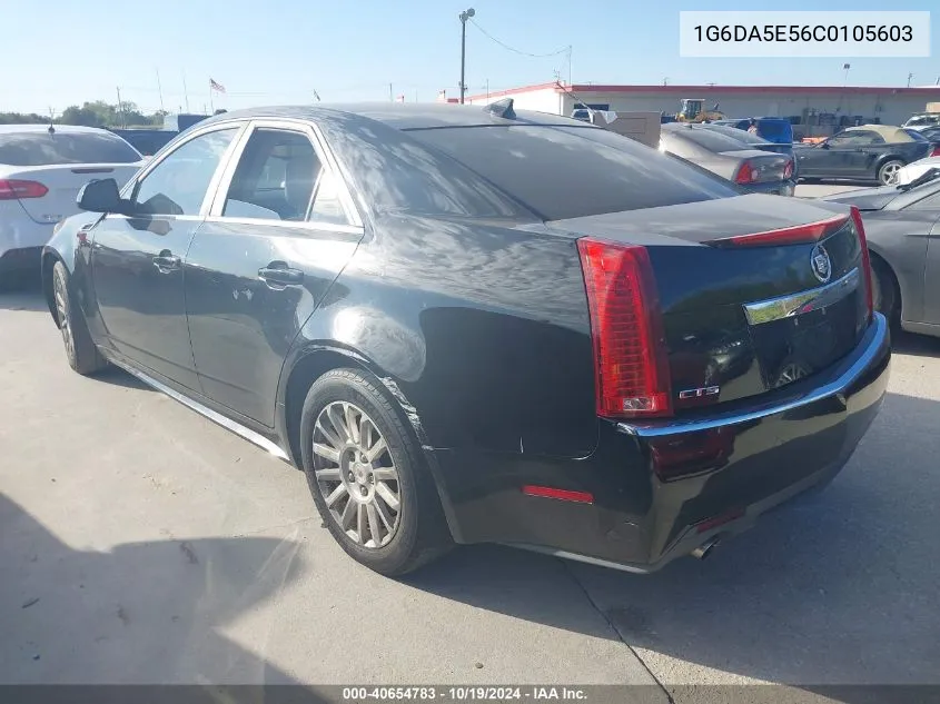 2012 Cadillac Cts Standard VIN: 1G6DA5E56C0105603 Lot: 40654783