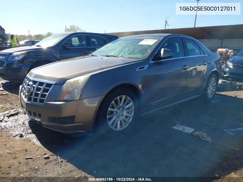 2012 Cadillac Cts Standard VIN: 1G6DC5E50C0127011 Lot: 40662199