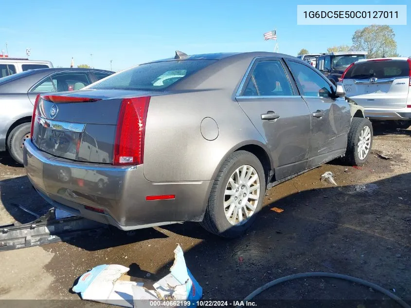 2012 Cadillac Cts Standard VIN: 1G6DC5E50C0127011 Lot: 40662199