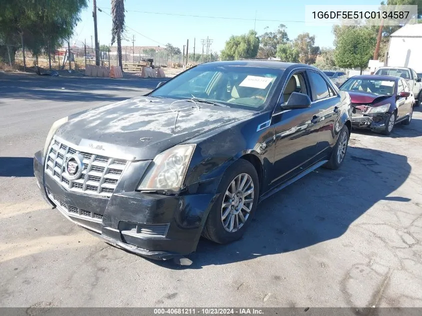 2012 Cadillac Cts Luxury VIN: 1G6DF5E51C0134587 Lot: 40681211