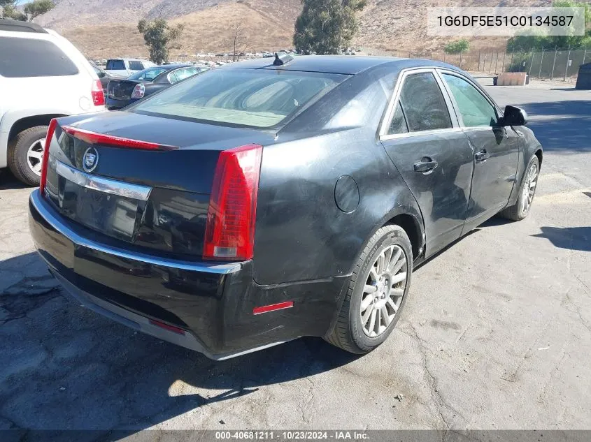 2012 Cadillac Cts Luxury VIN: 1G6DF5E51C0134587 Lot: 40681211