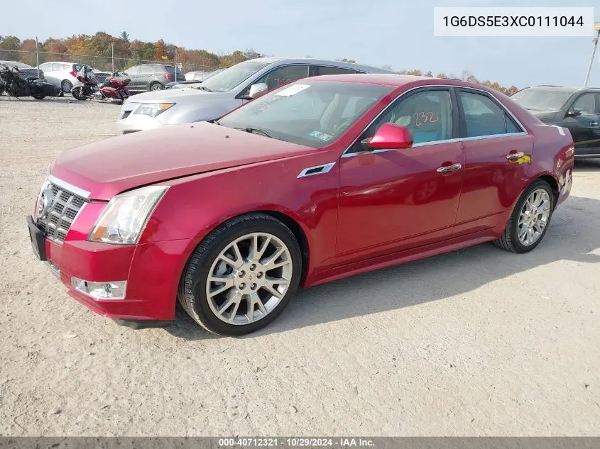 2012 Cadillac Cts Premium VIN: 1G6DS5E3XC0111044 Lot: 40712321