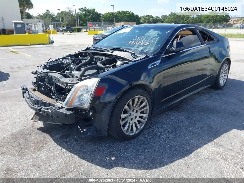 2012 Cadillac Cts Standard VIN: 1G6DA1E34C0145024 Lot: 40752863