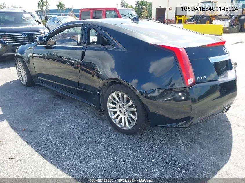 2012 Cadillac Cts Standard VIN: 1G6DA1E34C0145024 Lot: 40752863