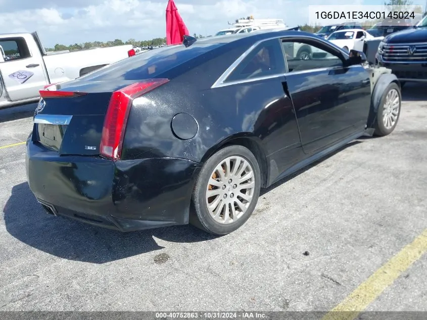 2012 Cadillac Cts Standard VIN: 1G6DA1E34C0145024 Lot: 40752863