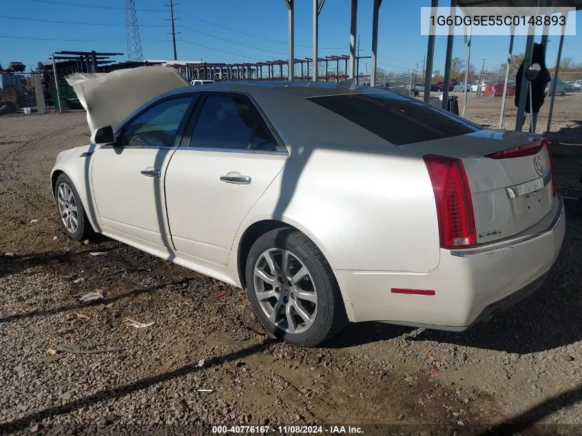 2012 Cadillac Cts Luxury VIN: 1G6DG5E55C0148893 Lot: 40776167