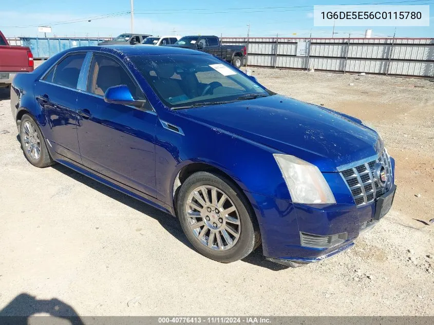 2012 Cadillac Cts Luxury VIN: 1G6DE5E56C0115780 Lot: 40776413