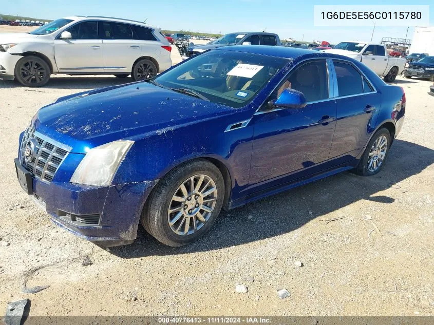 2012 Cadillac Cts Luxury VIN: 1G6DE5E56C0115780 Lot: 40776413