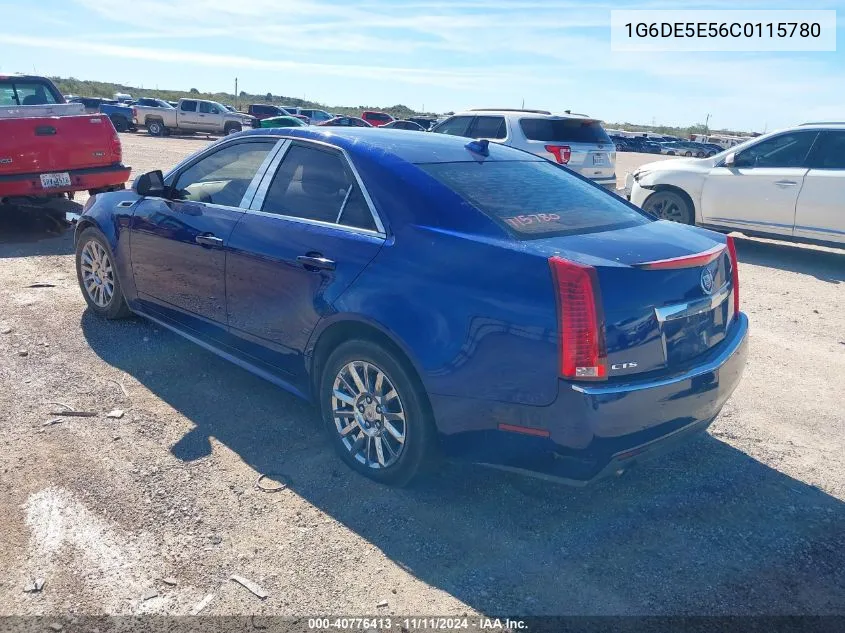 2012 Cadillac Cts Luxury VIN: 1G6DE5E56C0115780 Lot: 40776413