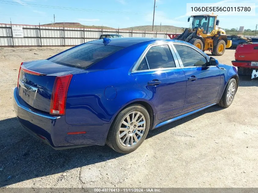 2012 Cadillac Cts Luxury VIN: 1G6DE5E56C0115780 Lot: 40776413