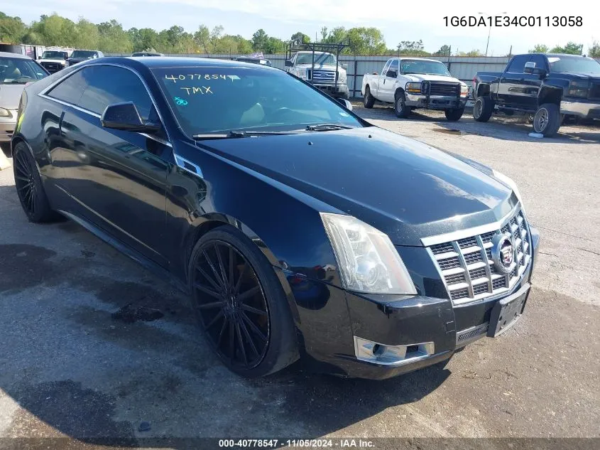 2012 Cadillac Cts Standard VIN: 1G6DA1E34C0113058 Lot: 40778547