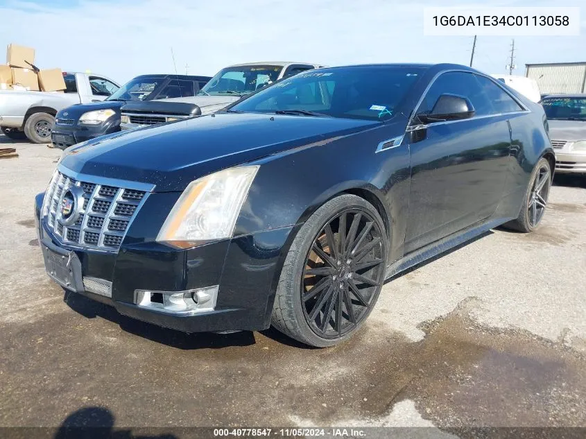 2012 Cadillac Cts Standard VIN: 1G6DA1E34C0113058 Lot: 40778547