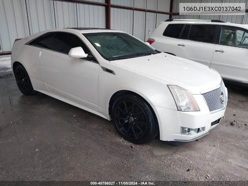 2012 Cadillac Cts Performance VIN: 1G6DJ1E3XC0137042 Lot: 40786027