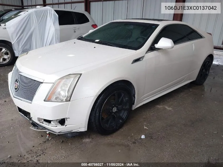 2012 Cadillac Cts Performance VIN: 1G6DJ1E3XC0137042 Lot: 40786027