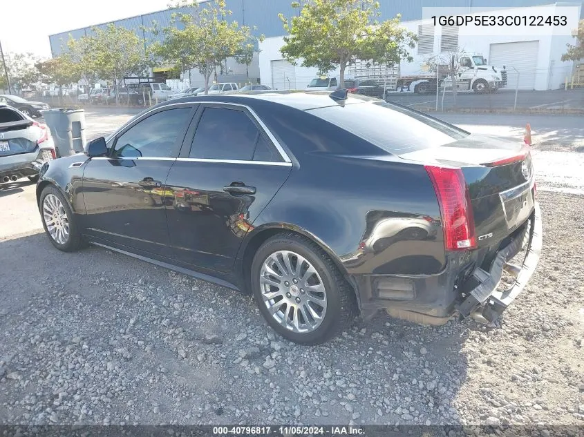 2012 Cadillac Cts Premium VIN: 1G6DP5E33C0122453 Lot: 40796817