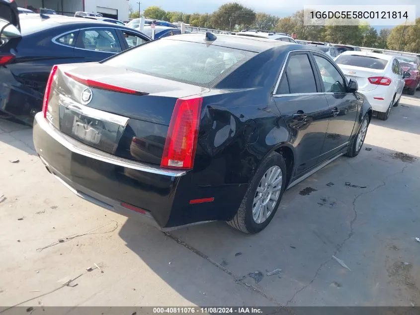 2012 Cadillac Cts Standard VIN: 1G6DC5E58C0121814 Lot: 40811076