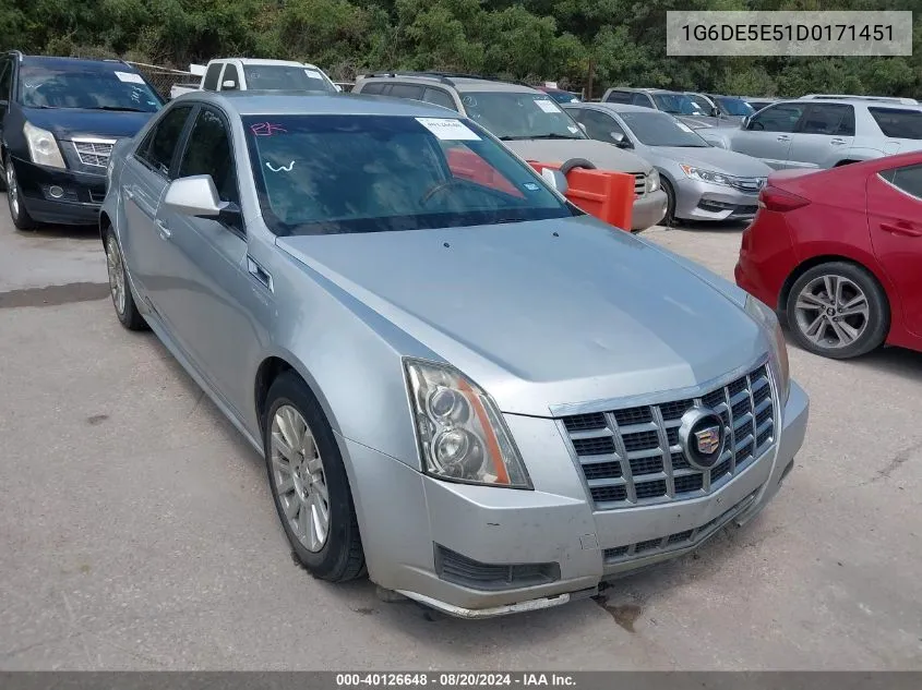 2013 Cadillac Cts Luxury VIN: 1G6DE5E51D0171451 Lot: 40126648