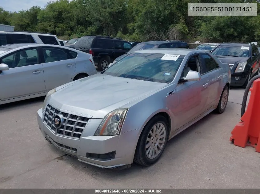 2013 Cadillac Cts Luxury VIN: 1G6DE5E51D0171451 Lot: 40126648