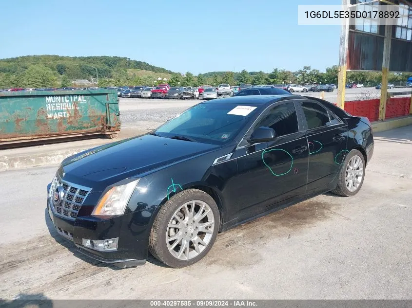 2013 Cadillac Cts Performance VIN: 1G6DL5E35D0178892 Lot: 40297585