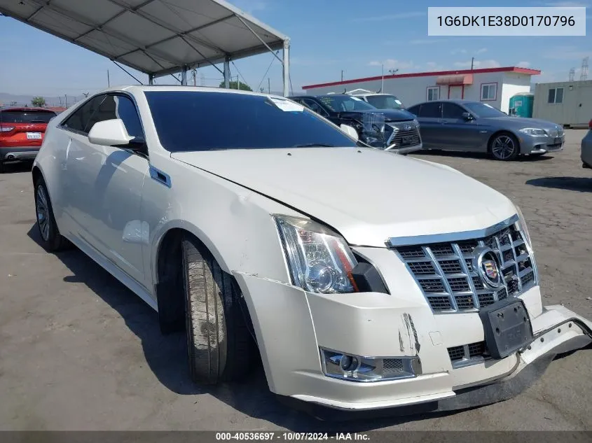 2013 Cadillac Cts Performance VIN: 1G6DK1E38D0170796 Lot: 40536697