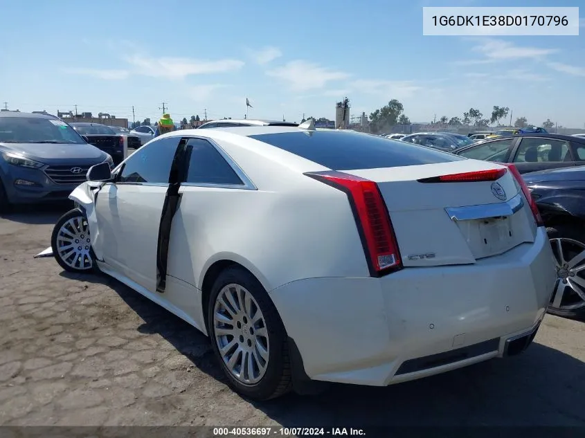 2013 Cadillac Cts Performance VIN: 1G6DK1E38D0170796 Lot: 40536697