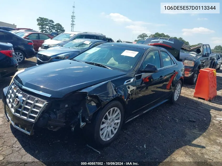 2013 Cadillac Cts Luxury VIN: 1G6DE5E57D0113344 Lot: 40557002