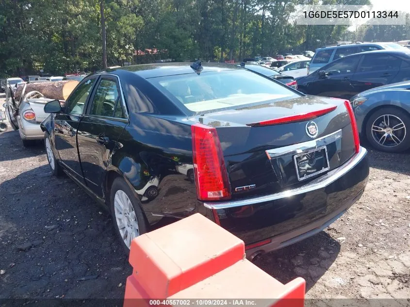 2013 Cadillac Cts Luxury VIN: 1G6DE5E57D0113344 Lot: 40557002