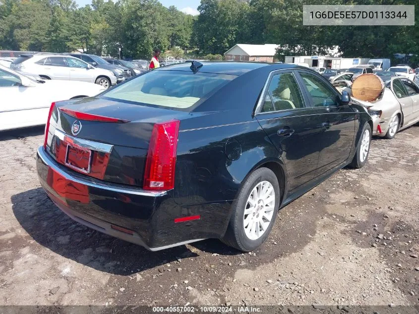 2013 Cadillac Cts Luxury VIN: 1G6DE5E57D0113344 Lot: 40557002