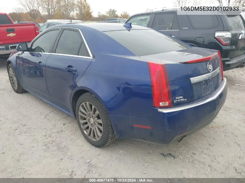 2013 Cadillac Cts Performance VIN: 1G6DM5E32D0102933 Lot: 40677470