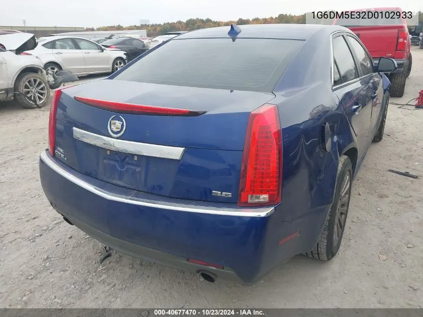 2013 Cadillac Cts Performance VIN: 1G6DM5E32D0102933 Lot: 40677470