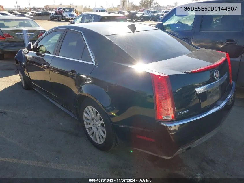 2013 Cadillac Cts Luxury VIN: 1G6DE5E50D0144807 Lot: 40791943