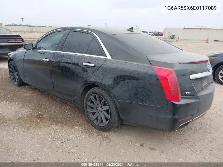 2014 Cadillac Cts Luxury VIN: 1G6AR5SX6E0117089 Lot: 39436814