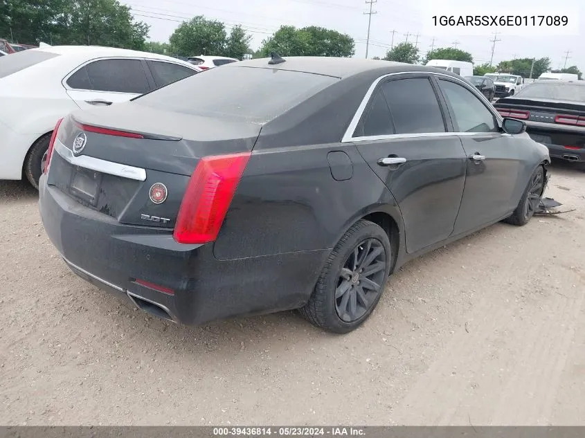 2014 Cadillac Cts Luxury VIN: 1G6AR5SX6E0117089 Lot: 39436814