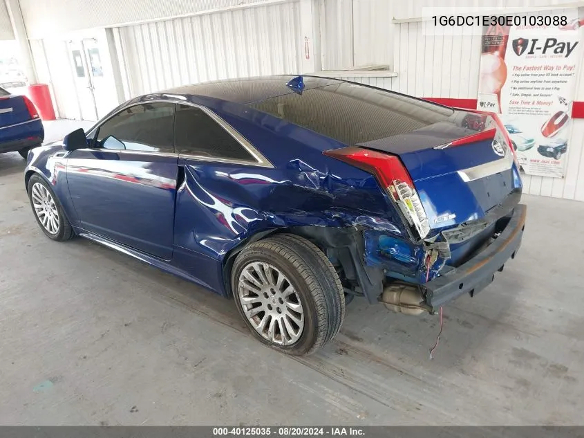 2014 Cadillac Cts Performance Collection VIN: 1G6DC1E30E0103088 Lot: 40125035