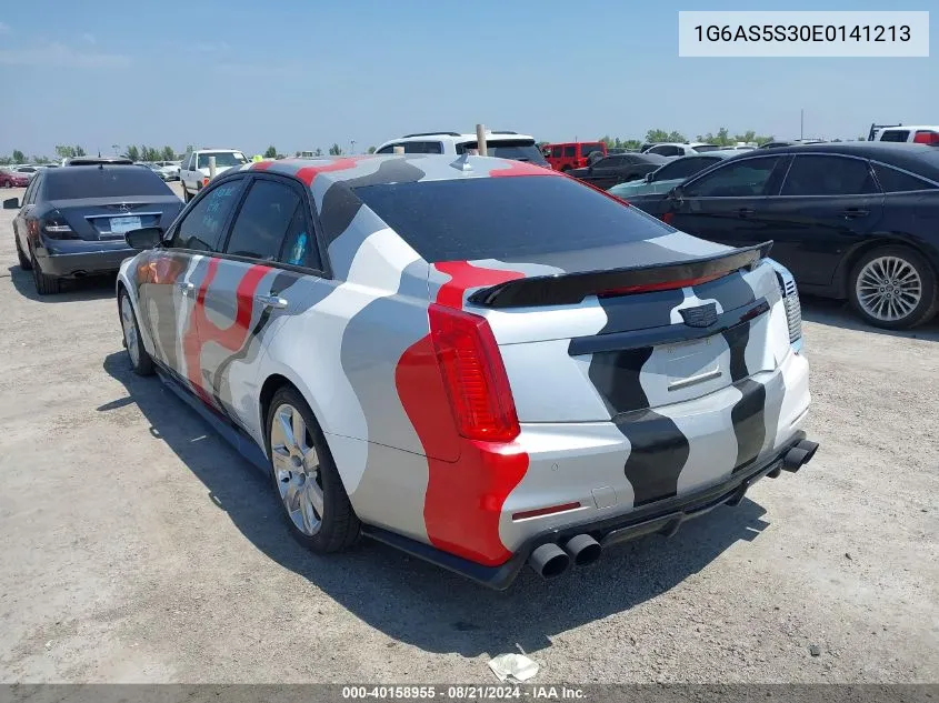 2014 Cadillac Cts Performance Collection VIN: 1G6AS5S30E0141213 Lot: 40158955