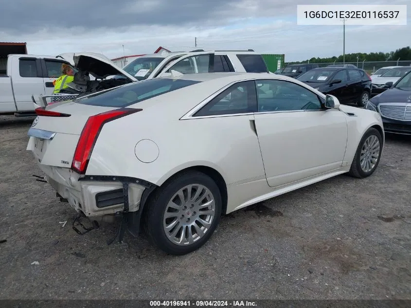 2014 Cadillac Cts Performance VIN: 1G6DC1E32E0116537 Lot: 40196941