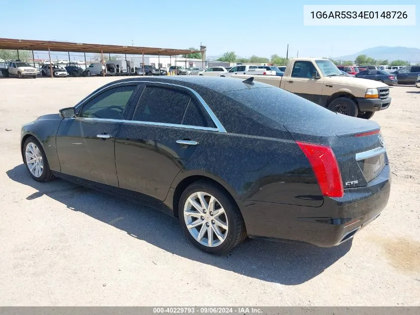 2014 Cadillac Cts Luxury VIN: 1G6AR5S34E0148726 Lot: 40229793