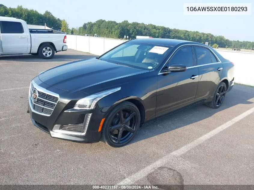 2014 Cadillac Cts Standard VIN: 1G6AW5SX0E0180293 Lot: 40231157