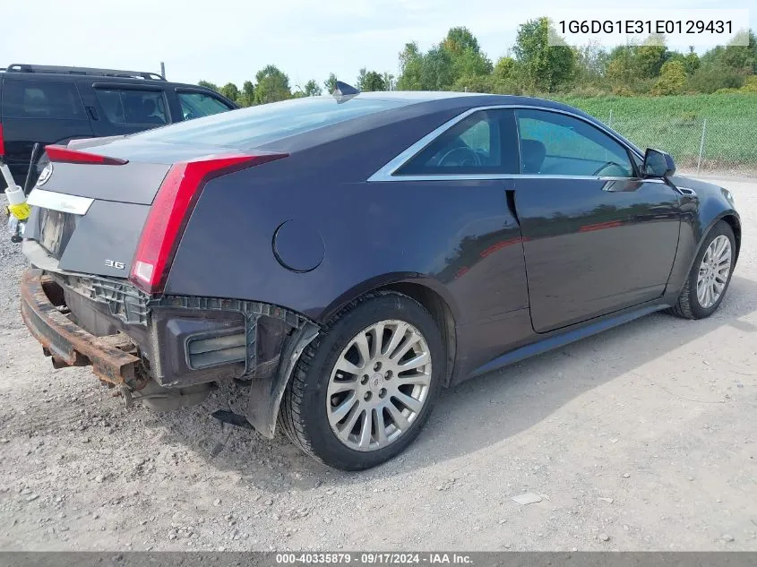 2014 Cadillac Cts Performance VIN: 1G6DG1E31E0129431 Lot: 40335879