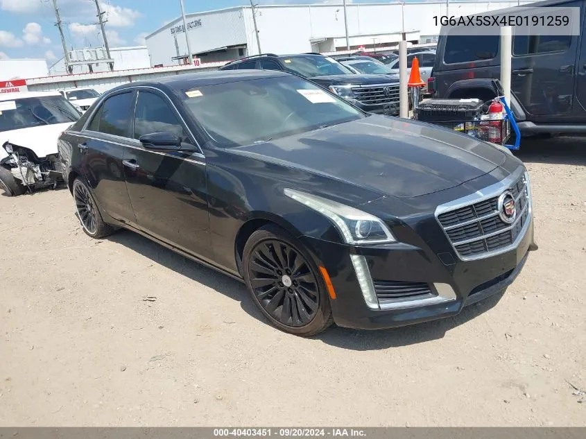 1G6AX5SX4E0191259 2014 Cadillac Cts Luxury