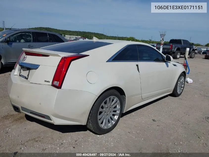 1G6DE1E3XE0171151 2014 Cadillac Cts Standard