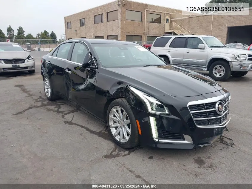 2014 Cadillac Cts Performance VIN: 1G6AS5S35E0135651 Lot: 40431528